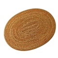 Pikkukuva 1 / 5: Rattan-punotut pöytäliinat, soikeat ja pyöreät, liukumattomat, lämmönkestävät, luonnonväriset, monikäyttöiset