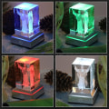 Miniatyrbillede 3 af 5: LED Lysbase til Krystal 3D Glaskunst Farverig Oplyst Kvadratisk Stativ Display Plade Flad