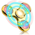 Miniatyrbillede 1 af 5: Metal LED Lysende Fidget Spinner - Festgave med Rigeligt Lysshow - Angstdæmpende Sensorisk Legetøj til Børn og Voksne gold