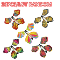 Miniatyrbild 2 av 4: 10 st Magic Flygande Fjärilar Barn DIY Gummibandsdrivna Uppdragbara Kort C 10PCS Random
