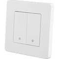 2-vägs Zigbee Smart Strömbrytare med Timer, Dimmer och Omvänd Kontroll, Dubbel Kontrollpanel, AC100-240V, Vit