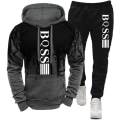 Miniatyrbild 3 av 4: Herr Huvtröjor för Män Kläder Stänk Bläck Sweatshirt Kostym Man Träningsoverall Byxor Set Nytt i Huvtröjor & Tröjor Sport Kostymer Set Green S