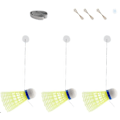 Miniatyrbild 1 av 4: 3-pack Badmintonträningspryl, Badminton Enspelarstudstränare, Självstudie Stretch Badminton Racket Träningspraktikmaskin A