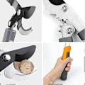 Miniatyrbilde 2 av 5: ZK-Bypass beskjæringssaks 45 cm med girklippesystem for å klippe greiner tykkere enn 30 mm, SK-5 stålblader og Teflon-belegg, robust aluminiumsgrep