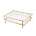 Miniatyrbillede 1 af 5: Træpasta urte tørrestativer Multipurpose 2-lags fødevare-tørrestativ holder Praktisk Double Layer