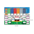 Miniatyrbilde 2 av 2: 2024 UEFA Europamesterskap Kamp Plan Fotballplakat Stue Bar Dekorasjon Skrapebar Engelsk Stil FLYE3721BY B One Size