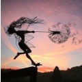 Miniatyrbillede 1 af 2: Dansende Fe-Løvetand Statue Ornament Stakes Gratis ForsendelseBY Dandelion G