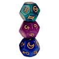 Pikkukuva 3 / 5: 4 Sarjaa Nopan 12-sivuinen D12 Astrologiset Nopat Tähdistömerkkien Nopat Astrologiseen Arvontaan Pelivarusteet  [DmS] As Shown