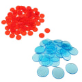 Miniatyrbilde 5 av 5: 100 stk 19mm Bingo Brikker Transparent Farge Telling Matematikk Spill Tellere Markører Kaesi  [DmS] Red 100pcs