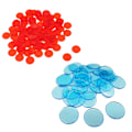 Pikkukuva 5 / 5: 100 kpl 19 mm Bingo-siruja Läpinäkyvä Väri Laskeminen Matemaattinen Peli Laskijat Merkit Kaesi  [DmS] Red 100pcs