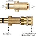Miniatyrbillede 2 af 4: Opgraderet Adapter og Trykvaskerskumkanonflaskeforbindelse Messing Hunadapter af Sneskumlanse Pistolbeholder til Nilfisk Gerni SerieBY