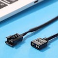 Miniatyrbillede 4 af 5: 30cm 5v 3-polet/12v 4-polet RGB Adapter til Computer LED Lysstrimler Forlængerledning BY 3pin female
