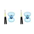 Miniatyrbillede 1 af 4: 1/2/3/5 Jongleringslegetøj Triple Bearing Diabolo 12cm Med Håndstænger & [DmS] Blue 12cm 2PCS