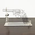 Miniatyrbilde 3 av 5: Klar Akryl Håndvåpen Display Stativ Pistol Stativ Holder For 5 Girs Justerbar Kort Lekevåpen Modell Visning Stativ Black