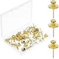 Miniatyrbilde 1 av 5: Dobbelt-endte bilde-knagger, 50-pakning, svart, bilde-knagger, veggknagger, veggknagger, tommelspiker for veggmontering, bildeoppheng gold