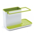 Miniatyrbilde 4 av 5: Overflatteservant Organiser Caddy Svamp Holder Organizer Ryddig Avrenner Vann For Kjøkken 12-29BY Gray