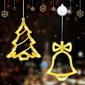 Miniatyrbillede 1 af 5: LED Stjerne Julebelysning, LED Julepynt med Sugkopper, LED Stjerne Feelygter, Varmt Hvid LED Stjerner Julevindue Fest til Indendørs
