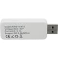 USB-detektor med LCD-skärm, stoppkontroll och effektmätning - Vit