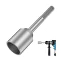 SDS-Max Jordstangsdriver, 45mm Heavy Duty Stålbor Bitdriver, til RotaryHammer Bor Jordforbindelse Silver