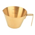 Miniatyrbilde 3 av 3: Espresso-kanne med tut, målebeger for espresso, te, enkelt tut, rustfritt stål, målebeger for kaffe, melkekanne for restaurant gold