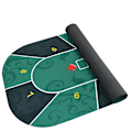 Miniatyrbilde 3 av 5: Hott 1,2m Deluxe Suede Gummi Texas Hold'em Poker Bordduk Med Blomstermønster Kasino Pokersett Brettspill Matte Poker Tilbehør 2