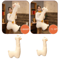 Miniatyrbillede 5 af 5: 75/100cm Alpaka Plys Pude - Gigant Alpaka Plys Lang Krops Pude, 100% Ny-haoBY White 75cm