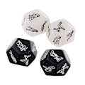 Miniatyrbilde 4 av 4: 4 stk Lysende Nattleker Erotiske Terninger D12 Ungkarer Elskere Frekke Leke [DmS]
