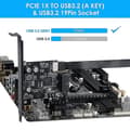 Miniatyrbilde 3 av 5: PCI-e 1x til USB 3.2 Gen1 5 Gbps 20-pins frontpanel-hode (til Type-C frontpanel-hode) Frontpanel