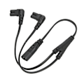 Miniatyrbillede 1 af 5: IEC320 C8 til dobbelt C7 ledning han til hun 1 ind 2 ud AC strømstik splitter kabel kompatibel med LCD skærm skrivebordslampe 100250V-YM