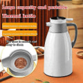 Miniatyrbild 2 av 4: Isolerad vattenkokare med glasfoder, extra lång isolering, termos, hemmakoffe white 1900ml