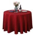 Rivtålig bordsduk i polyester, bleknar inte, tvättbar, rund bordsduk för kök Wine Red