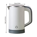 Miniatyrbilde 4 av 4: 0,8 l Elektrisk Vannkoker med Automatisk Avstenging og Tørrkokingsbeskyttelse, BPA-fri for Te og Kaffe - TABY White Europe Standard