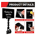 Miniatyrbillede 3 af 5: 6 stk. Justerbar Clip On Skilt Holder Roterende Skilt Clip Dobbelt Hoved Butik Skilt Holder Clips Justerbar [DB]