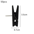 Miniatyrbilde 2 av 5: sysy 50 stk Svarte Push Pins med Trekklemmer, Holdbare Dekorative Tommelnagler, Push Pins for Korktavle