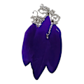 Miniatyrbillede 1 af 5: Mode Feather Lang Tassel Kæde Charm Kvinder Krog Øreringe Party Smykker Gave Purple