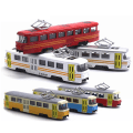 Pikkukuva 4 / 5: Klassinen Juna-Raitiovaunu Diecast Musiikki Kehittävä Lasten Leikki [DmS] Blue