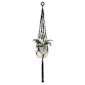 Miniatyrbild 2 av 5: 2 st Macrame Växthängare Inomhus Utomhus Hängande Planterkorg Bomullsrep Handgjord blomkruka nätväska Style 4