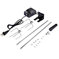 Miniatyrbilde 3 av 5: Automatisk rotisserisett i rustfritt stål Bbq rotisserisett Grill rotisserisett for grilling av pølser kyllingbiff UK Plug