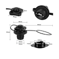 Miniatyrbillede 2 af 3: Lay-z-spa Luftkapsel Skrueventil Passer Bestway Vegas Premium Miami-FARVE:2stk-Sort