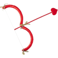 Miniatyrbillede 1 af 5: Cupid Bueskydningssæt, Bue & Pil Sæt Cupid Kostume Fotorekvisitter Til Voksne [DmS] red
