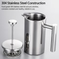 Miniatyrbild 2 av 4: 350ml/800ml/1000ml Fransk Press Kaffebryggare Rostfritt Stål Dubbelväggig Isolerad KaffekannaBY 350ml