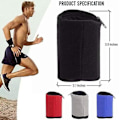 Miniatyrbillede 3 af 4: Wrist Pouch Lynlås Wrist Pouch Armbånd Svedbånd Wrist Wallet Til Nøgler Penge Kort Løbetræning Fitness Black
