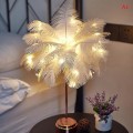 Miniatyrbillede 2 af 4: LED Fjederlampe Bordlampe Lille Natlampe Soveværelse Pige Hjerte Sengelampe White