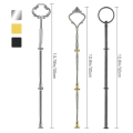 Miniatyrbilde 5 av 5: 9-delt kakefat-hardwaresett, lagdelt brett-hardwarebeslag, kompatibel kakefat, 3-lags kakefat