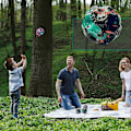 Miniatyrbilde 4 av 5: 3 stk Hoppball, Unik Månedesign 66mm Stressball Leke for Barn i Alderen 3 4 5 6 7 8 9 10 11 12 år, De Beste Utendørsballene 3 pcs