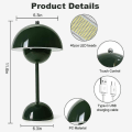 Miniatyrbillede 5 af 5: Led Blomsterpot Bordlampe, moderne Macaron Lampe, Dæmpbar Bordlampe Med 3 Farver [DB] Grey