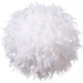 Miniatyrbild 1 av 5: Fjäderlätt Skärm för Takhängande Ljus, Fluffig Skärm Lampskärm för Bord och Golv, Sovrum Diameter 30cm, Vit DB