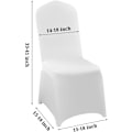 Miniatyrbilde 2 av 5: 10-pakning Vita stolovertrekk Spisestolstrekk Spandex stolovertrekk for stue - Universelle spisestolstrekk Beskyttelse for bryllup