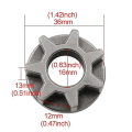 Miniatyrbillede 4 af 5: Kædesavskædegear tandhjul drev udskiftning tandhjul elværktøj 7 tooth sprocket 810