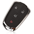 Miniatyrbillede 1 af 4: - Intelligent fjernbetjeningstastaturhus, 3/4/5/6 knapper, til Cadillac Srx, Cds, Ats, Xts, Climbing, Esv, udskiftningsskal, nøgle uden nøgle 4 Buttons
